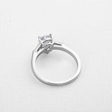 1.4ct Pear Cut Diamond Engagement Ring Accents Solitaire 14k White Gold Finish