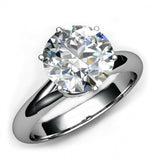 1.1ct Round Cut VVS1 D Diamond Solitaire Engagement Ring 14k White Gold Finish