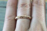 Anniversary Wedding Ring Band 1ct Round Cut VVS1D Diamond 14k Yellow Gold Finish