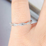 1.2ct Round Diamond Infinity Twisted Eternity Wedding Band 14k White Gold Finish