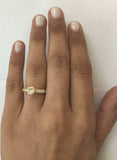 2ct Princess Diamond Antique Inspired Solitaire Accent Ring 14k Yellow Gold Over