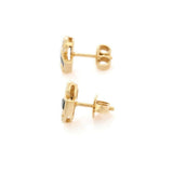 2ct Stud Earrings Princess Cut Blue Sapphire Stylish 14k Yellow Gold Finish