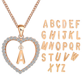 1.2ct Round Cut VVS1D Diamond Custom Alphabet Pendant Chain 14k Rose Gold Finish