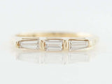 0.3ct Baguette Cut VVS1D Diamond Wedding Band Minimalist 14k Yellow Gold Finish