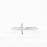 Holy Cross Jesus Women Promise Ring 0.5ct Baguette Diamond 14k Yellow Gold Over