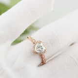 1.5ct Heart Cut Diamond Engagement Ring Round Accents Halo 14k Rose Gold Finish