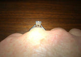 4 Prong Solitaire Engagement Ring 1.5ct Emerald Cut Diamond 14k WhiteGold Finish