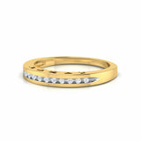 1Ct Round Cut Diamond Half Eternity Filigree Wedding Band 14K Dual Gold Finish