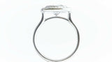 1.5ct Round Diamond Halo Milgrain Solitaire Engagement Ring 14k White Gold Over