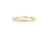 Prong Set Half Eternity Wedding Band 1ct Round Cut Diamond 14k Yellow Gold Over