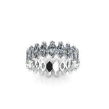 5ct Marquise Cut Diamond Wedding Ring Band Stackable Eternity 14k WhiteGold Over