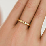 Flush Set Full Eternity Wedding Band 0.5ct Round Cut Diamond 14k DualGold Finish