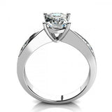 1.3ct Princess Cut Diamond Accent Solitaire Engagement Ring 14k White Gold Over