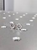 2ct Round Cut Moissanite 4 Claws Solitaire Stud Earrings 14k White Gold Plated