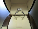 1.5Ct Round Cut Diamond Vintage Solitaire Engagement Ring 14K White Gold Finish