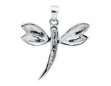 0.2ct Round Cut VVS1D Diamond Pendant Dragonfly 14k White Gold Finish NO CHAIN