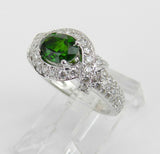 2ct Marquise Green Emerald Diamond Art Deco Engagement Ring 14k White Gold Over