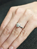 1ct Heart Cut Simulated Diamond Solitaire Engagement Ring 14k White Gold Plated