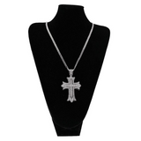 4ct Round Cut Diamond Jesus Christ Cross Pendant 18k White Gold Finish NO CHAIN