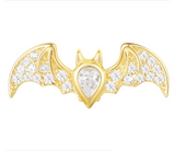 2Ct Pear Cut Diamond Bat Design Stud Earrings 14K Yellow Gold Finish