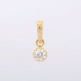 1ct Diamond Pendant Round Cut Solitaire Minimalist 14k Yellow Gold Over NO CHAIN