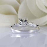 1.3ct Heart Cut Diamond Engagement Ring Infinity Twisted 14k White Gold Finish