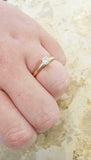 1ct Round Diamond Engagement Ring 4 Prong Solitaire Women 14k Yellow Gold Finish