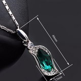 1ct Marquise Cut Green Emerald Fancy Design Pendant 14k White Gold Over NO CHAIN