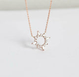 1.4ct Marquise Cut Diamond Pendant with Chain Open Circle 14k Rose Gold Finish