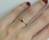 2ct Marquise Cut Pink Ruby Engagement Ring 14k Yellow Gold Over Crown Bridal Set