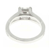 1.2ct Asscher Cut VVS1 Diamond Engagement Ring Split Shank 14k White Gold Finish