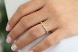 Bezel Set Minimalist Eternity Wedding Band 1ct Round Diamond 14k YellowGold Over