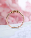 0.5ct Round Cut Diamond Engagement Ring Minimalist Slim Women 14k Rose Gold Over