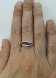 2ct Round Cut Amethyst Engagement Ring Split Band Statement 14k White Gold Over