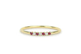 0.4ct Round Cut Pink Ruby Diamond Minimalist Engagement Ring 14k YellowGold Over