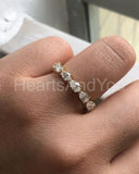 1ct Pear Cut Simulated Diamond Full Eternity Wedding Band 14k Yellow Gold Plated