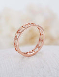 1ct Round Cut Diamond Wedding Band Full Eternity 14k Rose Gold Finish