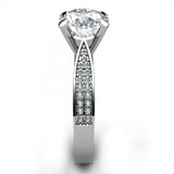 1.5ct Round Cut Diamond Accent 4 Prong Engagement Ring 14k White Gold Finish