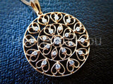 2ct Round Cut Moissanite Floral Hearts Pendant 14k Rose Gold Plated NO CHAIN