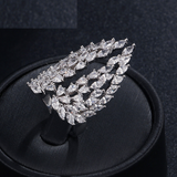 3ct Marquise Cut Diamond Engagement Ring 14k WhiteGold Finish Angel Wings Design