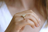 2.2ct Marquise Cut Diamond Engagement Ring 14k Yellow Gold Finish Cluster Flower