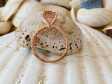 2.5ct Engagement Ring Cushion Cut Morganite Diamond Accent 14k Rose Gold Finish