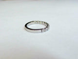 2.7ct Wedding Ring Band Round Cut Diamond Half Eternity 14k White Gold Finish