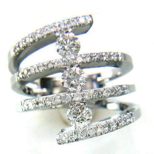 3Ct Round Cut Diamond Stylish Wrap Unique Engagement Ring 14K White Gold Finish