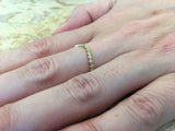 1ct Round Cut Diamond Wedding Band Stackable Full Eternity 14k YellowGold Finish