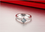 1.4ct Round Cut VVS1D Diamond Engagement Ring 14k White Gold Finish Solitaire