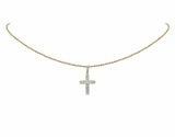 1.3ct Round Cut Diamond Iced Jesus Cross Pendant 14k Yellow Gold Finish NO CHAIN