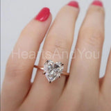 1ct Heart Cut Simulated Diamond Solitaire Engagement Ring 14k Yellow Gold Plated