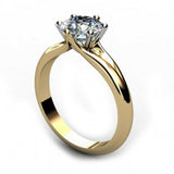 1ct Round Cut Diamond 6 Prong Classic Solitaire Engagement Ring 14k Gold Finish