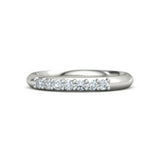 1Ct Round Cut Diamond Minimalist Stackable Wedding Band 14K White Gold Finish